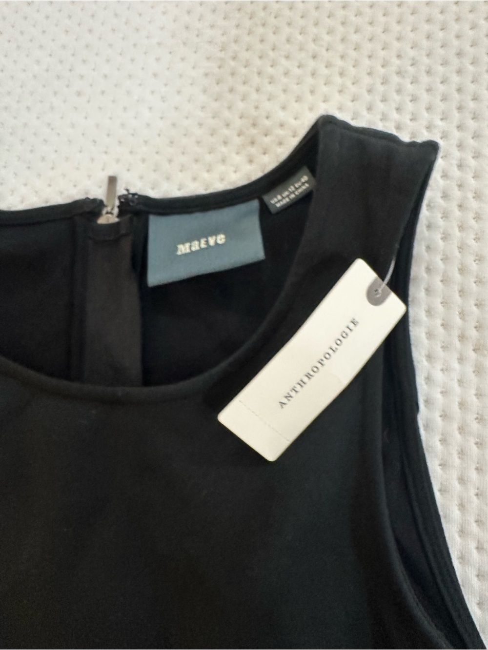 Anthropologie Maeve Black Strapless Dress